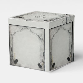 ゴシックブラックバラトレリス結婚式の引き出物ボックス フェイバーボックス