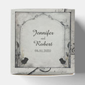 ゴシックブラックバラトレリス結婚式の引き出物ボックス フェイバーボックス (上部)