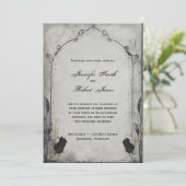 ゴシックブラックバラトレリス結婚式招待状 招待状 (スタンド正面)