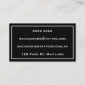 ゴシックブラックバラフローライラストレーション 名刺 (裏面)