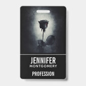 ゴシックブラックバラ滴下の血のマカバーの職業 バッジ (裏面)