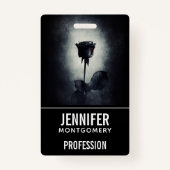 ゴシックブラックバラ滴下の血のマカバーの職業 バッジ (正面)