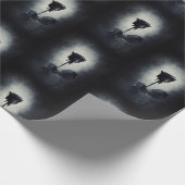 ゴシックブラックバラ滴下血球模様 ラッピングペーパー (角)