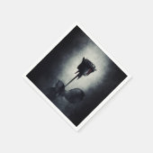 ゴシックブラックバラ滴下血球菌 スタンダードカクテルナプキン (角)