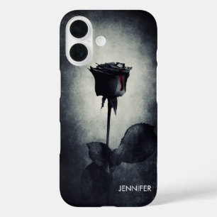 ゴシックブラックバラ滴下血球菌 iPhone 16ケース