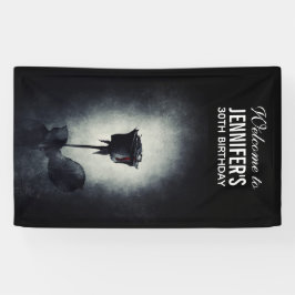 ゴシックブラックバラ滴下血腫誕生日 横断幕