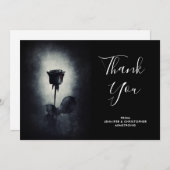 ゴシックブラックバラ滴血マカブレサンキュー サンキューカード (正面/裏面)