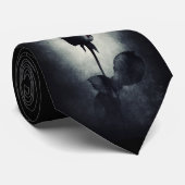 ゴシックブラックバラ血が黒に滴るグランジ ネクタイ (ロール)