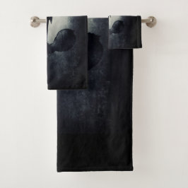 ゴシックブラックバラ血が黒に滴るグランジ バスタオルセット