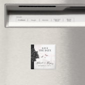 ゴシックブラックバラ&こうもりハロウィン結婚ズ マグネット (インサイチュ (食洗機))