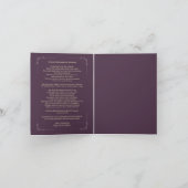ゴシックブラックパープルバラスカル結婚式招待状 招待状 (内部)