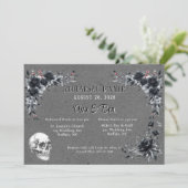 ゴシックブラックフローラとスカルリハーサルディナー 招待状 (スタンド正面)