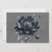 ゴシックブラックフローラとスカルリハーサルディナー 招待状 (裏面)