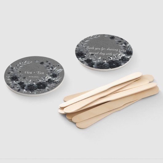 ゴシックブラックフローラ結婚の皆様へ ハンドファン (組立なし)