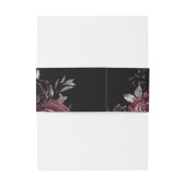 ゴシックブラックフローラ結婚式招待状ベリーバンド 招待状ベリーバンド (裏面例)