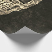 ゴシックブラックベージュヒトスカルテクスチャ ラッピングペーパー (角)