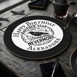 ゴシックブラックレイバーNevermore 誕生日 ラウンドペーパーコースター