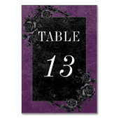 ゴシックブラックレイベン&ブラックバラパープル結婚ズ テーブルナンバー (正面)