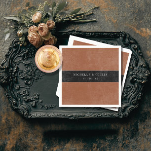 ゴシックブラックレイベン&ブラックバラ結婚ズ スタンダードカクテルナプキン