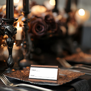 ゴシックブラックレイベン&ブラックバラ結婚ズ プレイスカード