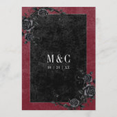 ゴシックブラックレイヴン&バラワイン結婚ズ メニュー (裏面)