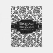 ゴシックブラックレースとパーチ結婚メントの記念日 フリースブランケット (正面)