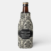 ゴシックブラックレースとパーチ結婚メントの記念日 ボトルクーラー (ボトル正面)