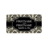 ゴシックブラックレースとパーチ結婚メントの記念日 ラベル (正面)