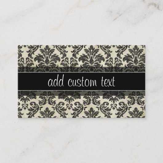 ゴシックブラックレースとパーチ結婚メントの記念日 名刺 (正面)