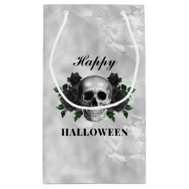 ゴシックブラックローズ&スカルハッピーハロウィン スモールペーパーバッグ