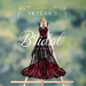 ゴシックブラック結婚ズドレスブライダルシャワーへようこそ アクリルサイン (ニュートラル)