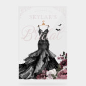 ゴシックブラック結婚ズドレスブライダルシャワーへようこそ アクリルサイン (正面)