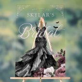 ゴシックブラック結婚ズドレスブライダルシャワーへようこそ アクリルサイン (ニュートラル)