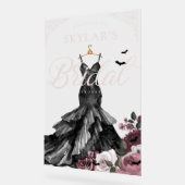 ゴシックブラック結婚ズドレスブライダルシャワーへようこそ アクリルサイン (傾斜)