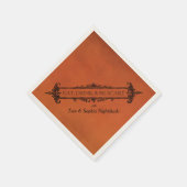 ゴシックブラック&オレンジ |ドリンク食べと怖がる スタンダードカクテルナプキン (角)