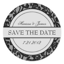 ゴシックブラック&グレイ封筒用シール