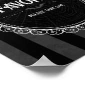 ゴシックブラック&グレースカルパーティーの好意のサイン ポスター (角)