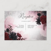 ゴシックブラック&ブルゴーニュスカル&スパイダー披露宴 エンクロージャーカード (正面)