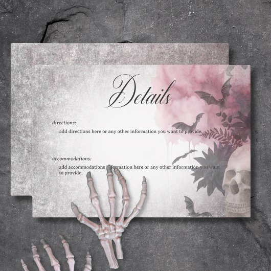 ゴシックブラック&ブルゴーニュスカル&スパイダー詳細 エンクロージャーカード