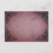 ゴシックブラック&ブルゴーニュフィリグリーハート披露宴 エンクロージャーカード (裏面)