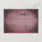 ゴシックブラック&ブルゴーニュフィリグリーハート詳細 エンクロージャーカード (正面)