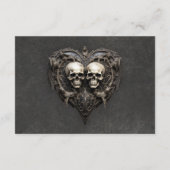 ゴシックブラック&ホワイトスカル&ハート詳細 エンクロージャーカード (裏面)