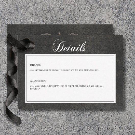 ゴシックブラック&ホワイトスカル&ハート詳細 エンクロージャーカード