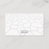 ゴシックブラック&ホワイトスネークタトゥーアーティスト 名刺 (裏面)