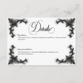 ゴシックブラック&ホワイトフィリグリーハート詳細 エンクロージャーカード (正面)