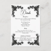 ゴシックブラック&ホワイトフィリグリーハート詳細 エンクロージャーカード (正面)