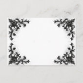 ゴシックブラック&ホワイトフィリーグリーハート披露宴 エンクロージャーカード (裏面)