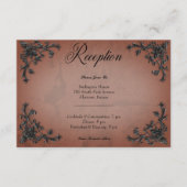 ゴシックブラック&ラストフィリグリーハート披露宴 エンクロージャーカード (正面)