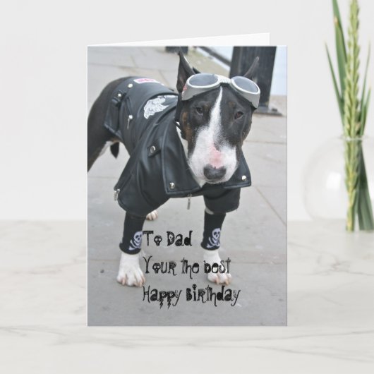 ゴシックブルドッグパパ最高のザ誕生日カード カード (正面)