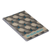 ゴシックブルーハート蝶のクモの巣のエフェメラ ノートブック (右側)